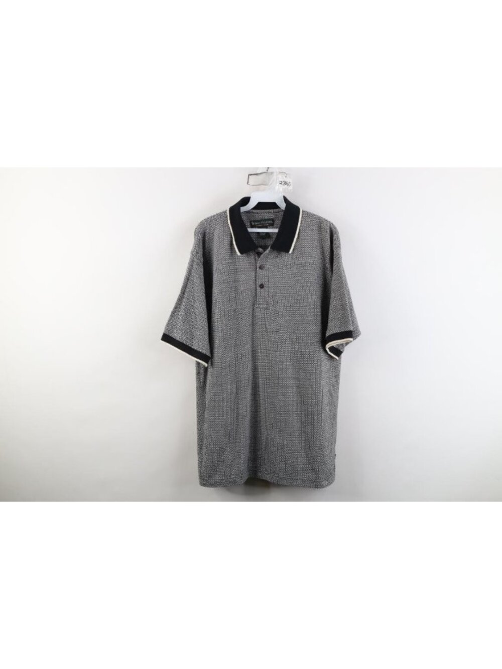 Vintage 90s Streetwear Mens Size Medium Geometric Knit Collared Golf Polo Shirt